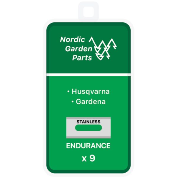 Nordic Garden Parts Endurance stålknive til Husqvarna & Gardena 9 stk.