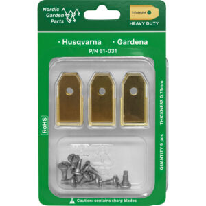 Nordic Garden Parts Husqvarna / Gardena Titaniumbelagt knive 0,75 mm 9 stk.